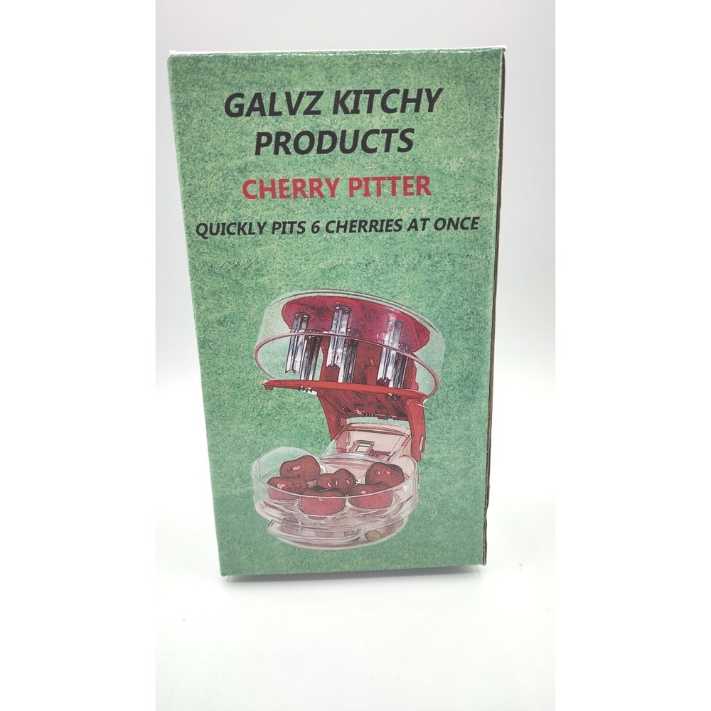 Galvz Kitchy Products Cherry Pitter Red Plastic 6 Cherry Capacity Tool